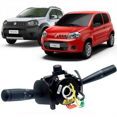 Comando de Seta sem Limpador Traseiro e com Luz de Emergência Fiat Uno Evo 2010 até 2016