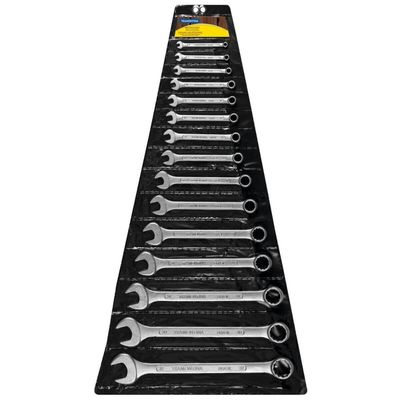 Jogo Chaves Combinadas 15 Peças Tramontina Basic Aço Cromado 6mm a 32mm