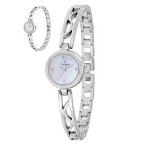 Relógio Champion Feminino Ref: Cf26286q Bracelete Prateado