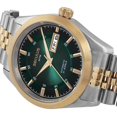 Relógio Seculus Masculino Ref: 77361gpsvba6 Automático Bicolor