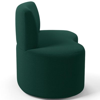 Sofá 2 Lugares Orgânico Para Sala de Estar Living Larissa L02 Bouclê Verde - Lyam Decor