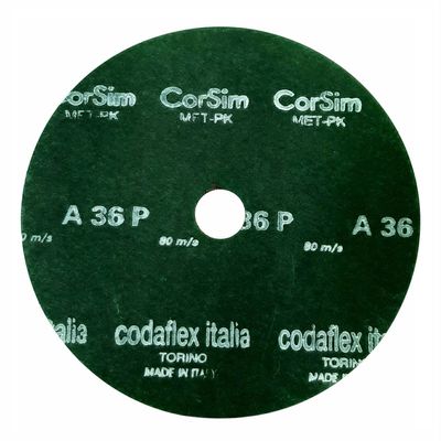 Disco de Lixa em Fibra Polegadas 4 1/2" Diâmetro 115mm Grão 60 Cor Vermelho Óxido de Alumínio