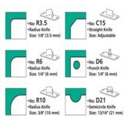Faca Lâmina Extra P/ Canteadeira Mesa 6x1 Meia Lua Raio 21mm