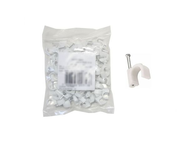 FIXA FIO P/CABO C/PREGO ACO BR 08MM 100 PCS