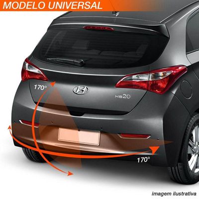 Câmera de Ré Universal Tartaruga com Sensor de Curva - Marca Tech One