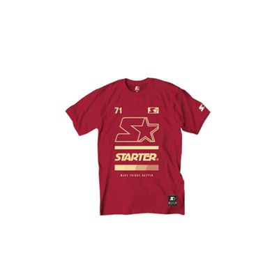 Camiseta Básica Masculina Estampada Vermelha T961A - Starter P