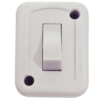 Interruptor de Sobrepor 1 Tecla Simples 10A 250 V Branco