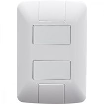 Conjunto 4x2 com 1 Interruptor Simples 6 A 250 V e 1 Interruptor Paralelo 6 A 250 V Tramontina Aria Branco
