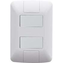 Conjunto 4x2 com 1 Interruptor Simples 6 A 250 V e 1 Interruptor Paralelo 6 A 250 V Tramontina Aria Branco