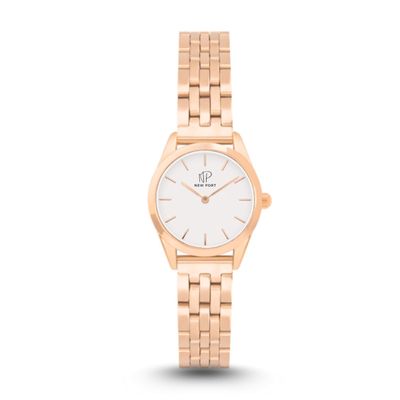 Relógio Feminino Rosê Elegante Delicado Pequeno New Port