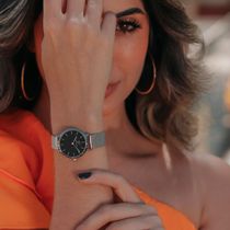 Relógio Feminino Prata Casual Delicado 32mm Com Bracelete