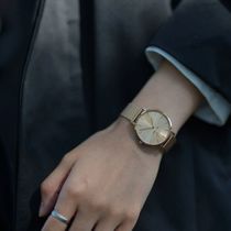 Relógio Feminino Dourado Elegante Delicado Com Bracelete