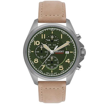 Relógio Orient Masculino Ref: Mbscc071 F2mx Solar Cronógrafo Prateado
