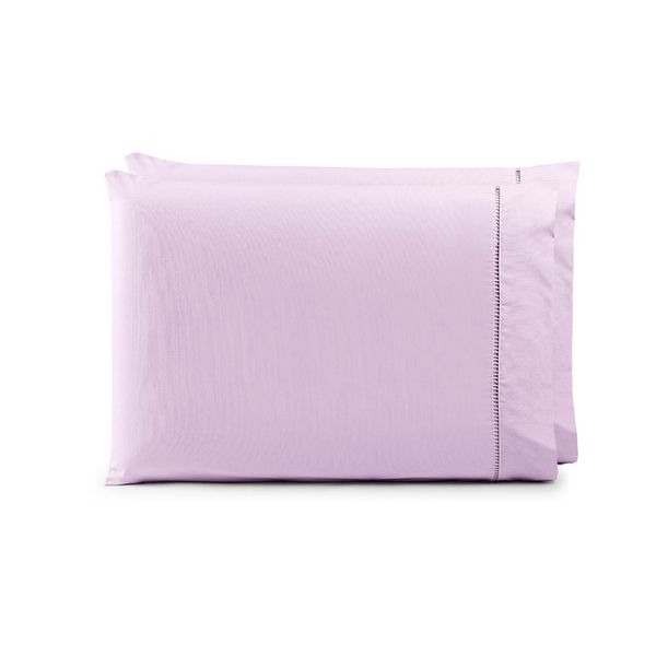 Par de Fronhas 70cm x 50cm 2 Peças Paris Percal 150 Fios 100% Algodão - Lilás