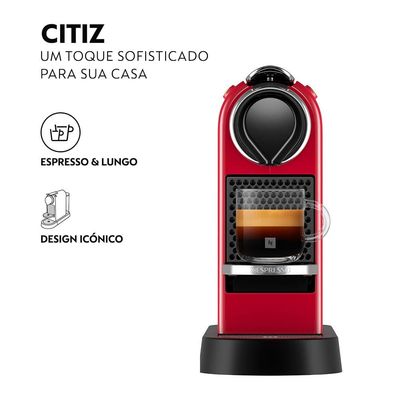 Máquina de Café Nespresso Citiz C113 com Kit Boas Vindas – Vermelha Vermelho / 220