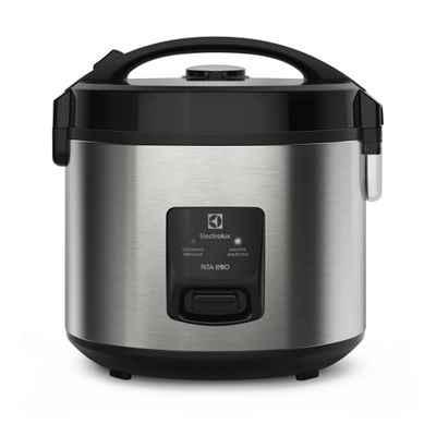 Panela Elétrica de Arroz Electrolux Efficient ERC20 por Rita Lobo com Trava de Segurança 3,5L – Inox e Preta Preto,Aço escovado / 110