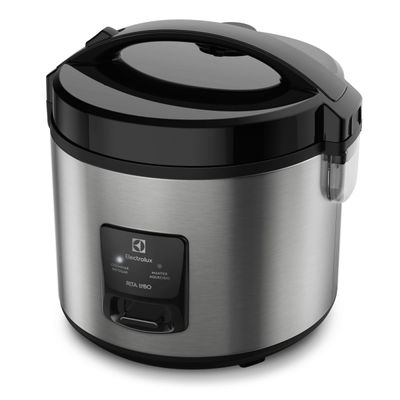 Panela Elétrica de Arroz Electrolux Efficient ERC20 por Rita Lobo com Trava de Segurança 3,5L – Inox e Preta Preto,Aço escovado / 110