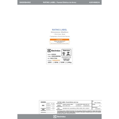 Panela Elétrica de Arroz Electrolux Efficient ERC20 por Rita Lobo com Trava de Segurança 3,5L – Inox e Preta Preto,Aço escovado / 110