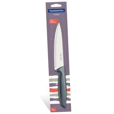 Faca 6" Chef Tramontina Plenus em Aço Inox - Cinza