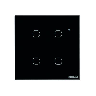 Interruptor SMART WI-FI Touch 4 Teclas Preto EWS 1004 4850028