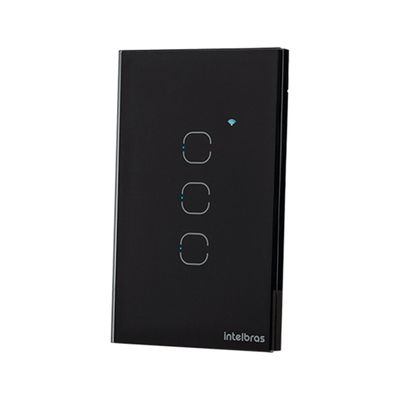 Interruptor SMART Zigbee Touch 3 Preto EZS 1003 4850049