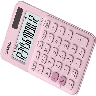 Calculadora de Mesa Casio MS20UC 12 Dígitos Rosa Claro