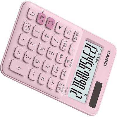 Calculadora de Mesa Casio MS20UC 12 Dígitos Rosa Claro