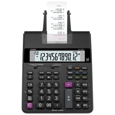 Calculadora com Bobina, 2 Cores de Impressa?o, 2.0 Linha, HR-150RC-B-DC Preta