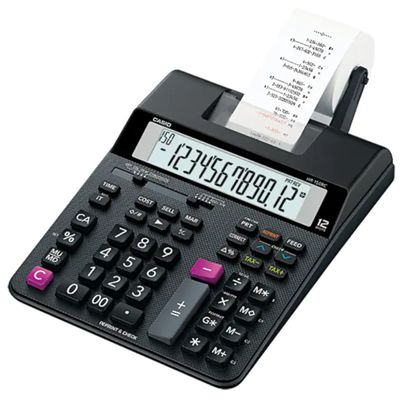 Calculadora com Bobina, 2 Cores de Impressa?o, 2.0 Linha, HR-150RC-B-DC Preta