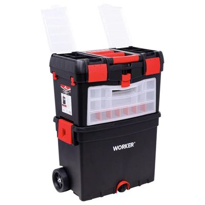 Caixa Plástica Para Ferramentas 24,5'' Com Rodas Worker
