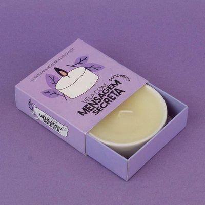 Vela Com Mensagem Secreta Vanilla Smells Like Peace