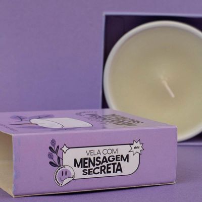 Vela Com Mensagem Secreta Vanilla Smells Like Peace