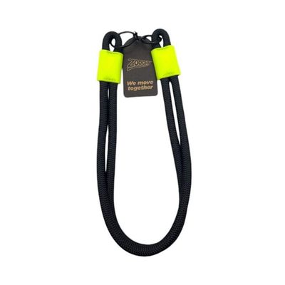 Coleira De Corda Dupla Preta Com Verde 65cm Resistente Acqua Wave