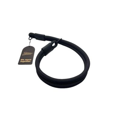 Coleira De Corda Dupla Preta 65cm Resistente Acqua Wave