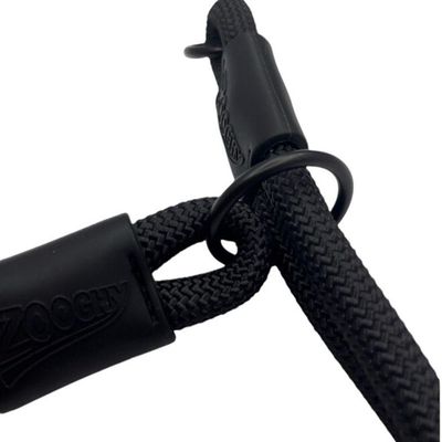 Coleira De Corda Dupla Preta 65cm Resistente Acqua Wave