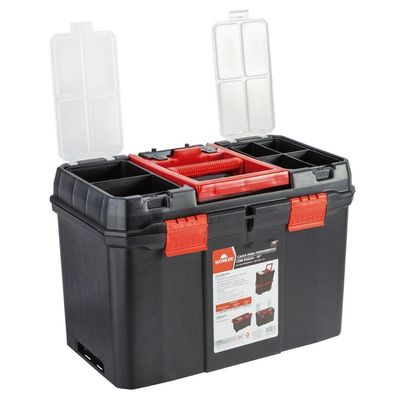 Caixa Plástica Para Ferramentas 18'' Com Rodas Worker