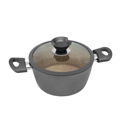 Caçarola Antiaderente 6,6l A Indução Revestida Em Granito ø28cm
