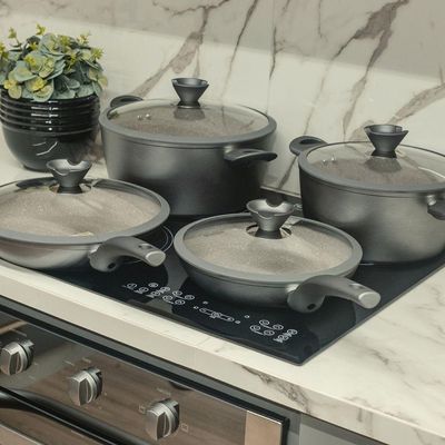 Caçarola Antiaderente 6,6l A Indução Revestida Em Granito ø28cm