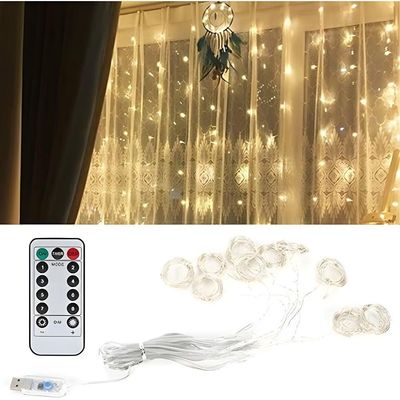 Cortina De Led Decoração Com Controle Natal