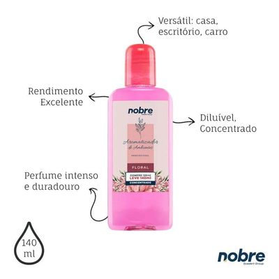 Aromatizante De Ambiente 140ml Nobre - Floral Concentrado, Perfume Duradouro