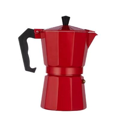 Cafeteira Italiana Vermelha 6 Xicaras Moka Grande Cafe Expresso Cafezinho Manual
