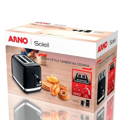 Torradeira Arno Soleil 7 Niveis De Tostagem Spto Preto 220V
