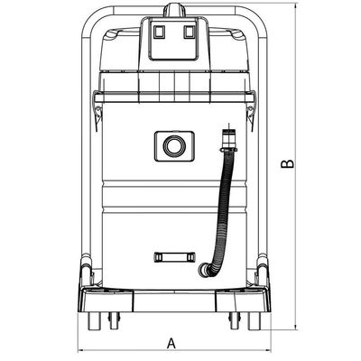 Aspirador Pó Sólidos Líquidos 220 V 2400 W Tanque Aço Inox Capacidade 80 Litros Tramontina Pro