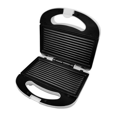 Sanduicheira Mini Grill Antiaderente Inox Branco 110V