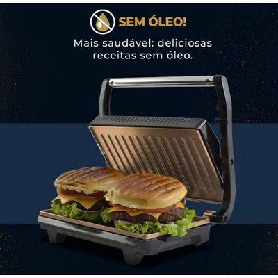 Sanduicheira E Grill Britânia Bgr24g Press Supreme Gold 220V