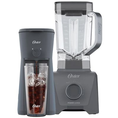 Kit Oster Gray - Cafeteira Iced Coffee E Liquidificador Full 3,2L 110V