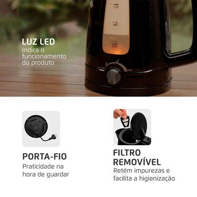 Chaleira Elétrica Pratic Control 17L Mondial CE-17-BC 110V