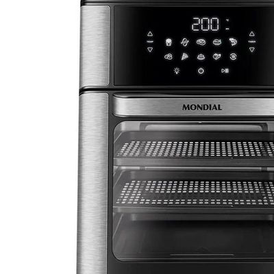 Fritadeira Elétrica Air Fryer Mondial Oven AFO-12L-BI 12L 2000W Preto/inox 110V