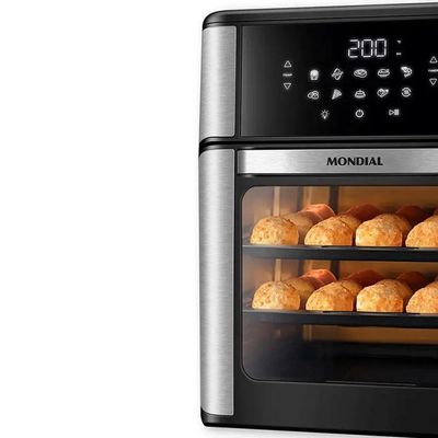Fritadeira Elétrica Air Fryer Mondial Oven AFO-12L-BI 12L 2000W Preto/inox 110V