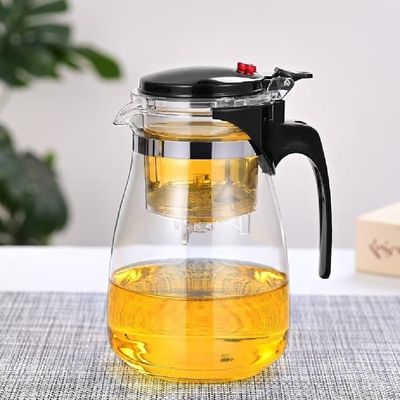 Chaleira Bule De Vidro Com Infusor Removível 900ml – Elegância, Praticidade E Sabor No Preparo